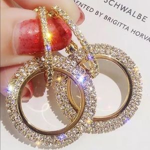 Rhinestone earrings